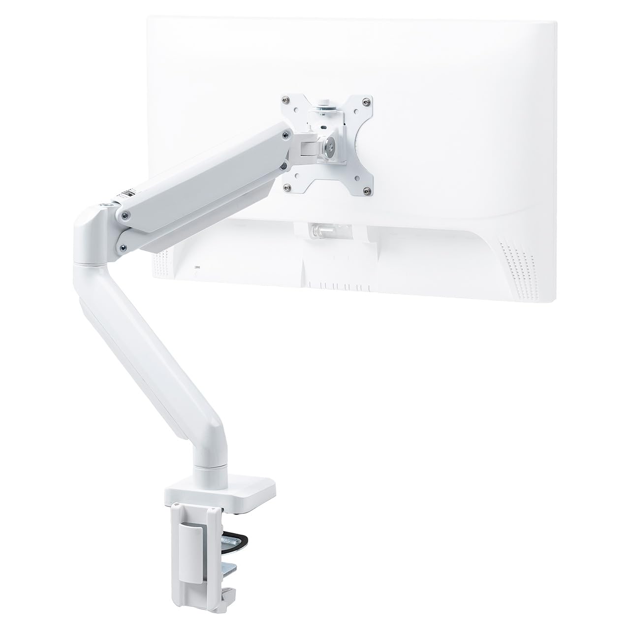 モニターアーム クランプ式 ホワイトCBS/ No.188 モニターアーム ホワイト 高荷重 2-9kg 34インチ程度まで クランプ 白